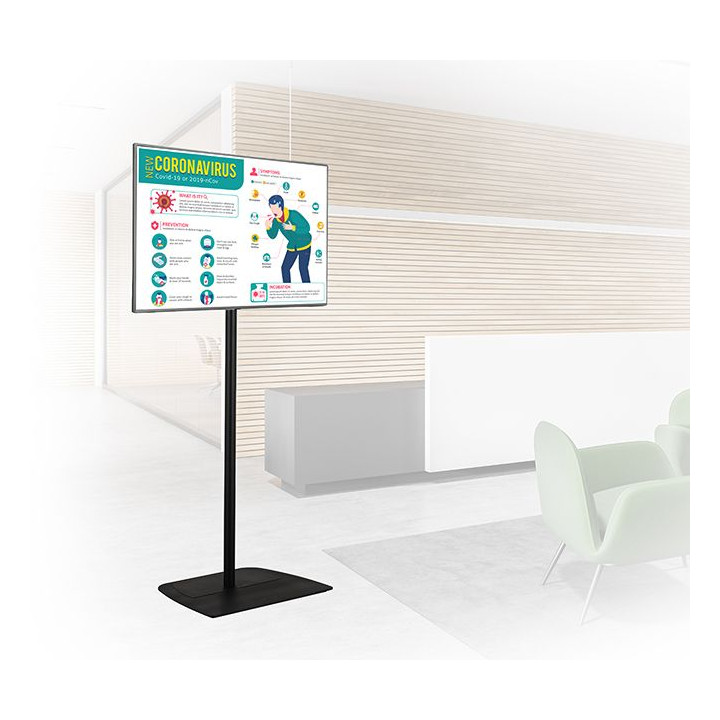 B-TECH UNIVERSAL FLAT SCREEN FLOOR STAND VESA 600 X 400